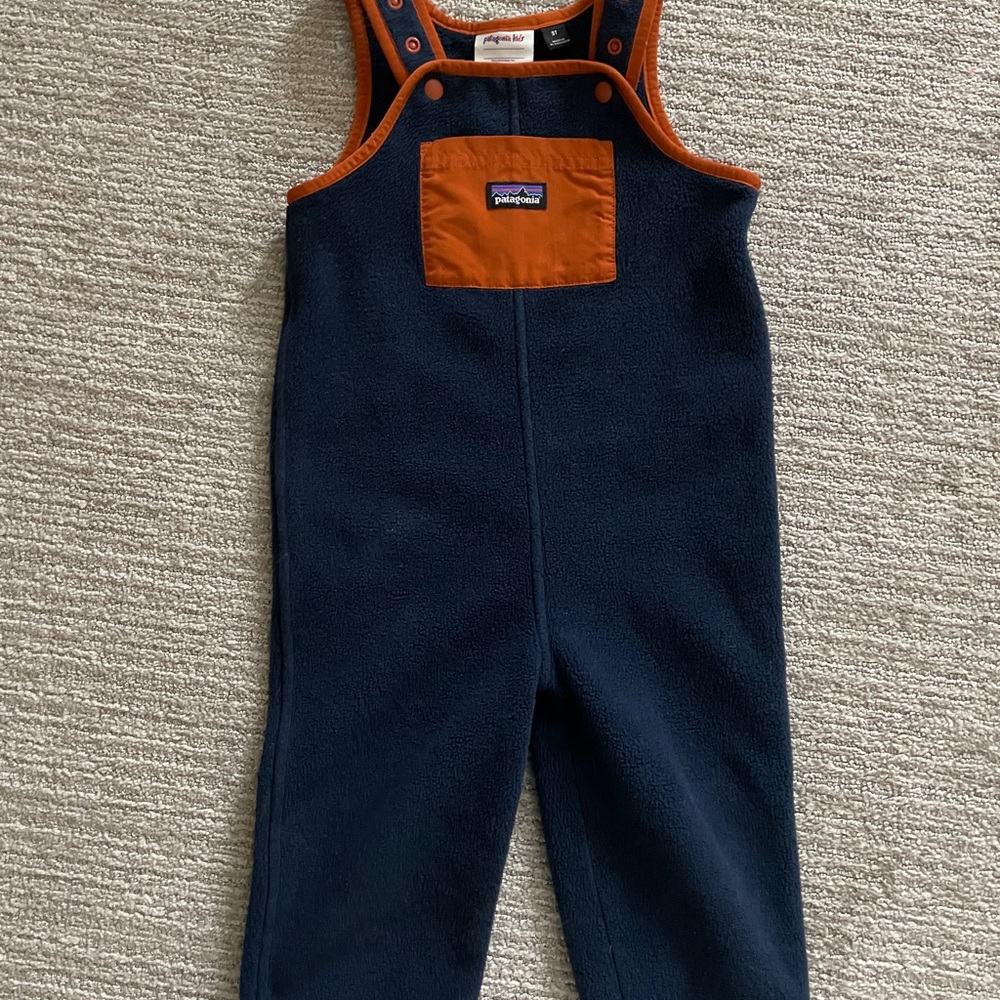 Patagonia Kids' Overalls in Navy and Orange